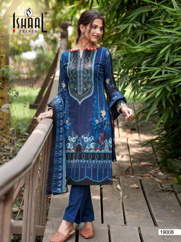 Ishaal Gulmohar 19 Fancy Pure Lawn Karachi Cotton Dress Materials